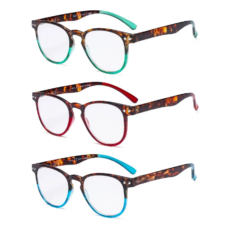 3 Pack Vintage Stylish Reading Glasses R060D