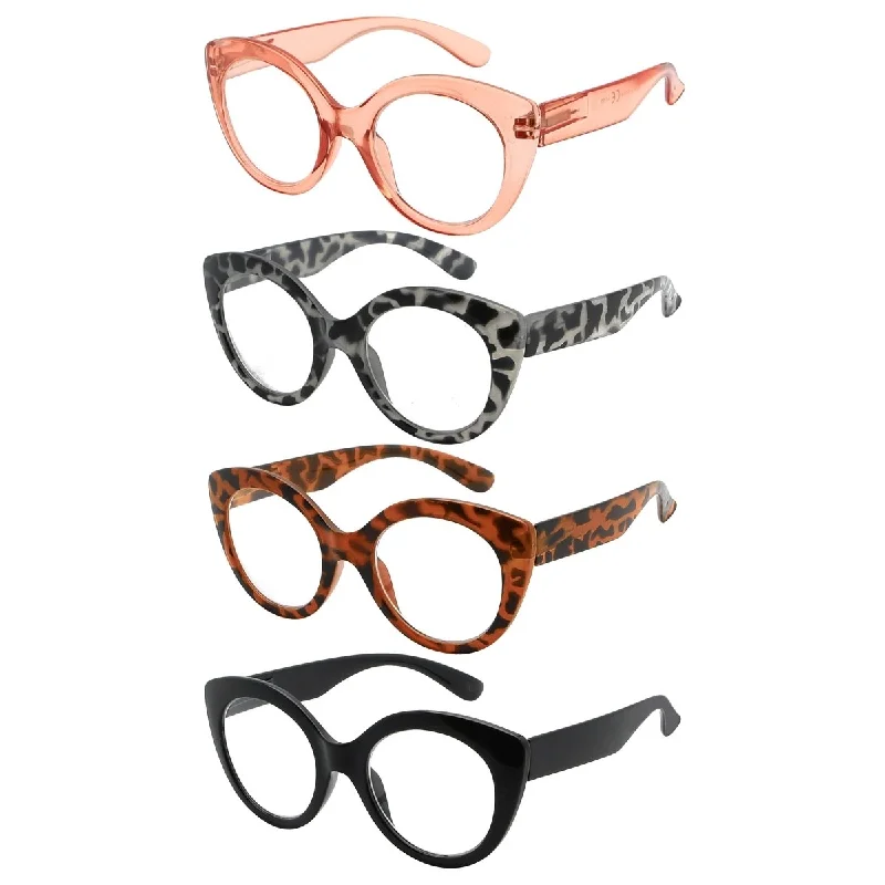 4 Pack Fashionable Cat-eye Reading Glasses R2012