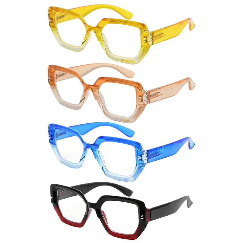 4 Pack Thicker Frame Reading Glasses R2026