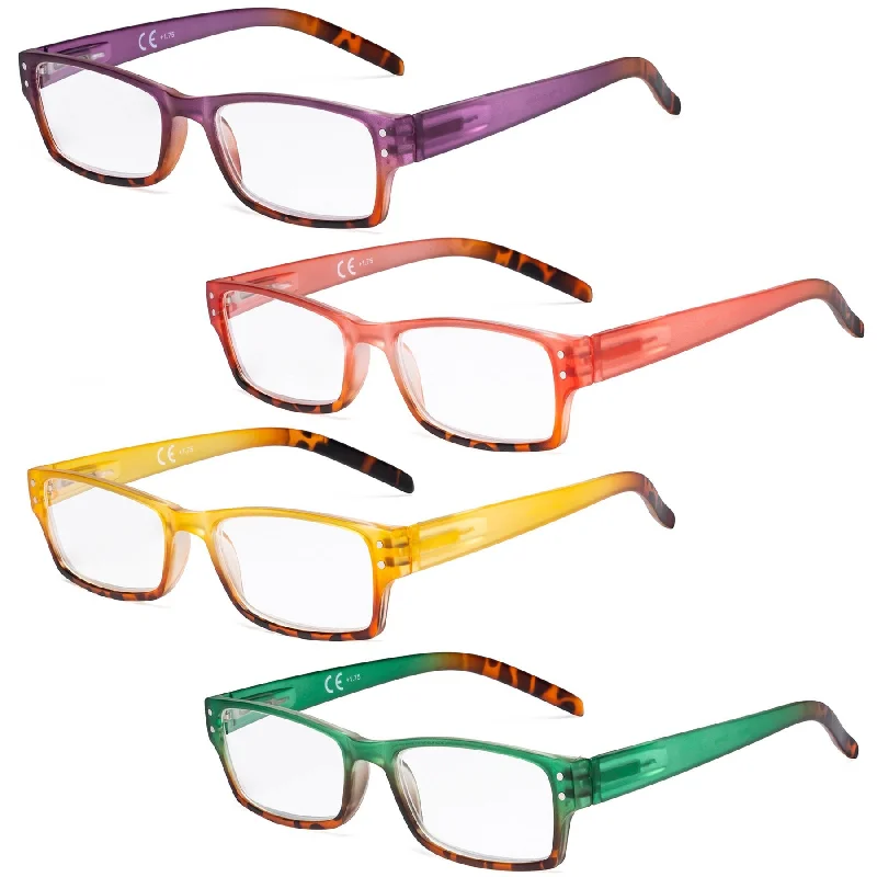 4 Pack Stylish Reading Glasses R012D-A