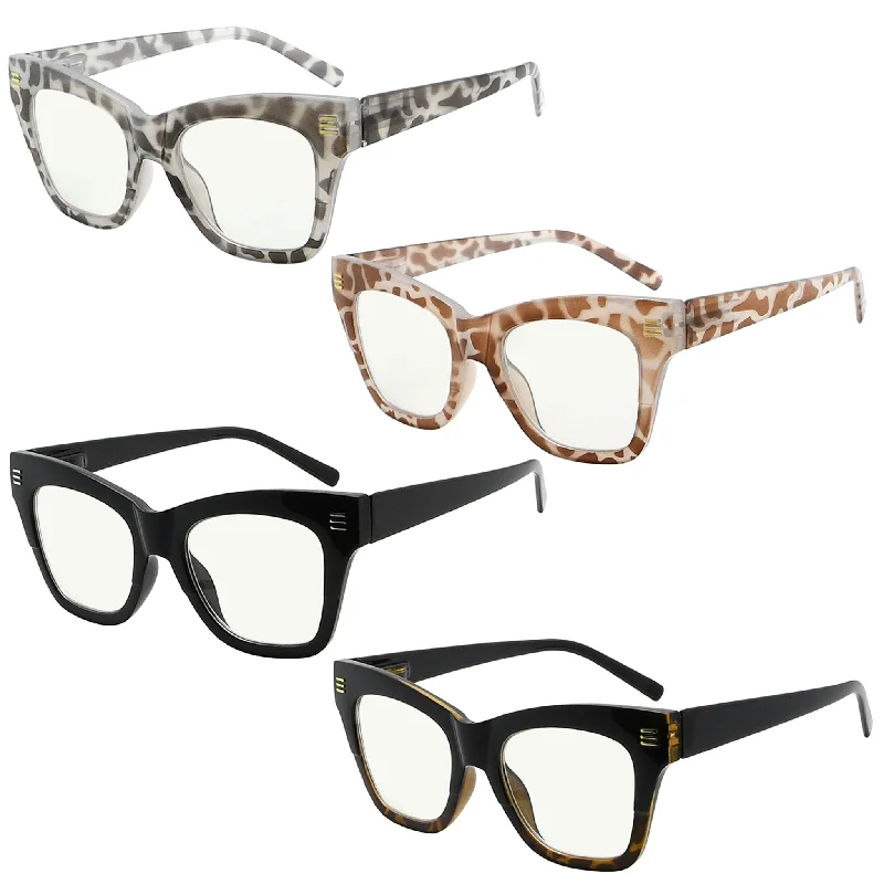 4 Pack Stylish Multifocus Reading Glasses M2111