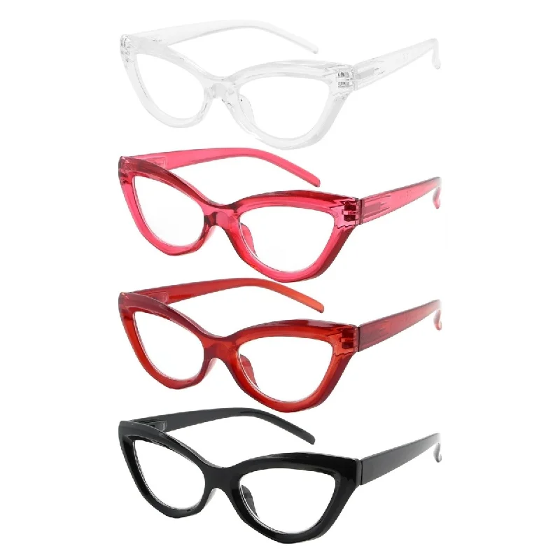 4 Pack Stylish Readers Cat-eye Frame Reading Glasses R2033