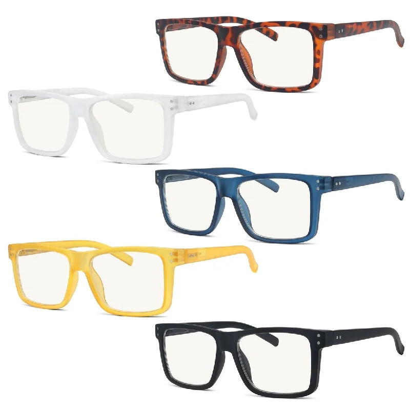 5 Pack Rectangle Progressive Multifocus Reading Glasses M2142