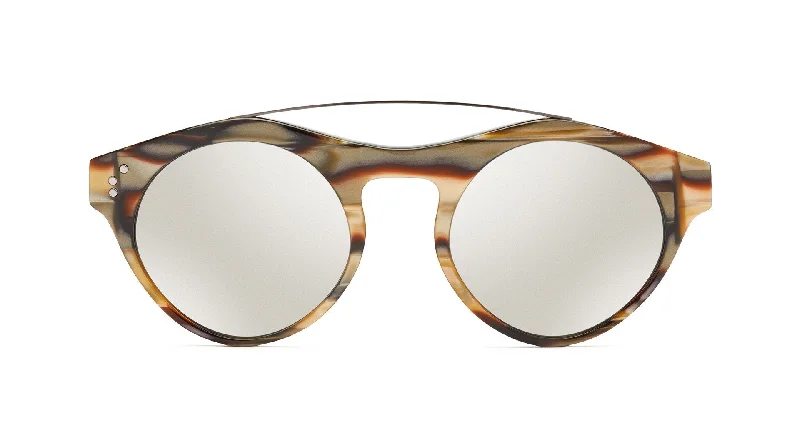 Abalone Shell/Silver Mirror Lens