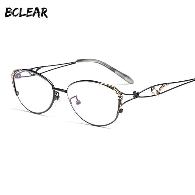 Bclear Women's Reading Eyelasses Anti-Blue Ray Lenses From +0.25 To +4.00