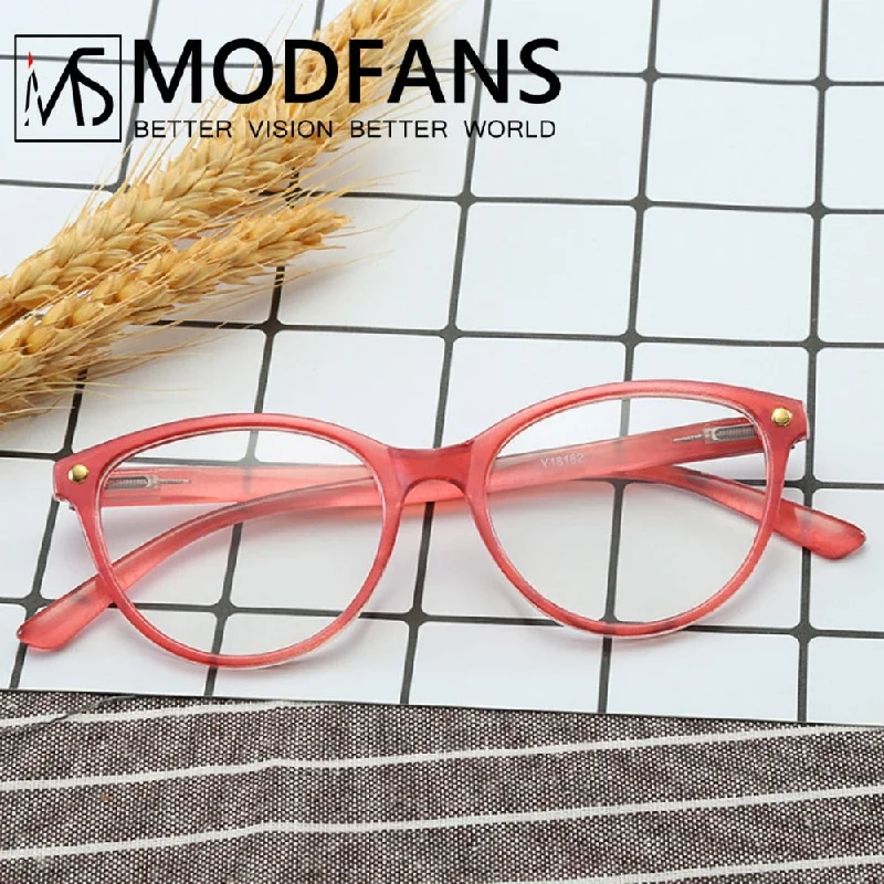 ModFans Women's Full Rim Cat Eye Tr 90 Reading Glasses Msa0032