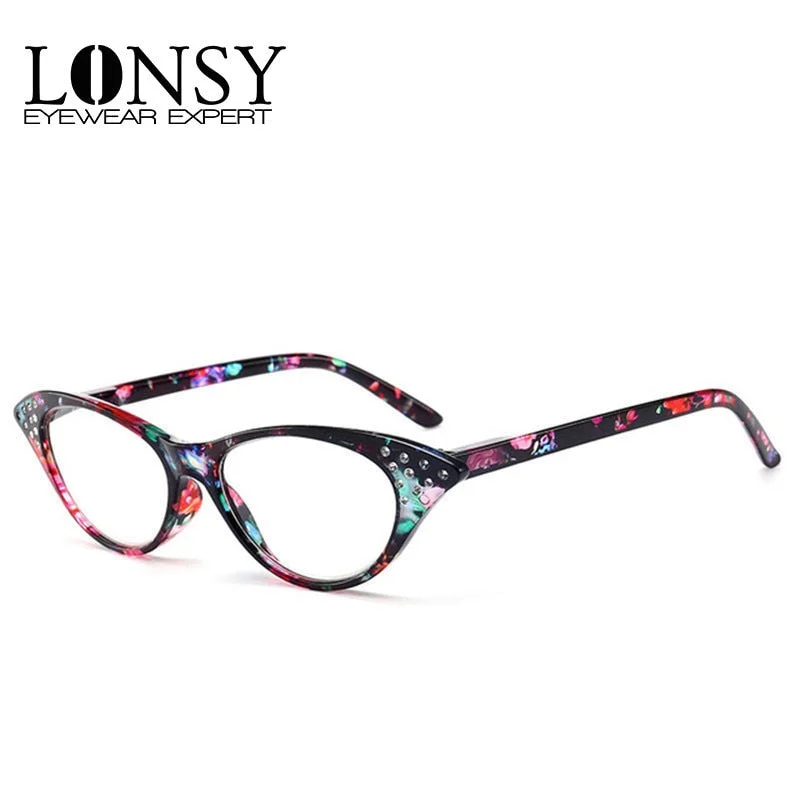 Lonsy Women's Full Rim Tr 90 Cat Eye Reading Glasses 2240