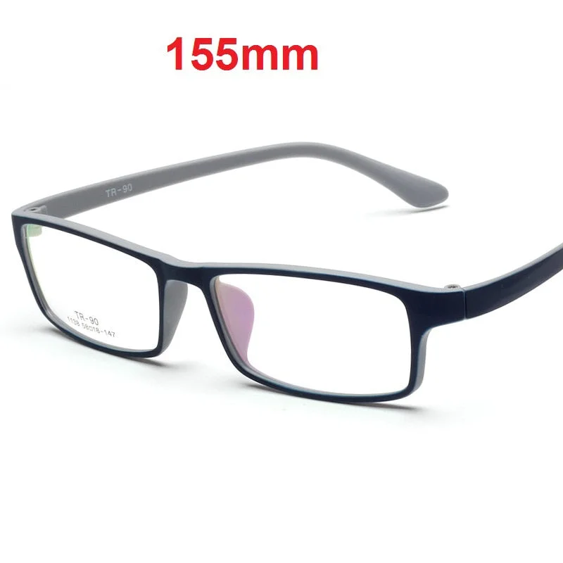 Cubojue Unisex Full Rim 155mm Oversized Square Tr 90 Titanium Myopic Reading Glasses