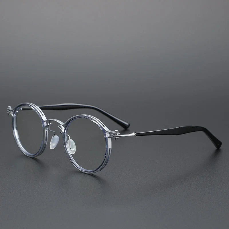 Cubojue Unisex Full Rim Round Alloy Hyperopic Reading Glasses