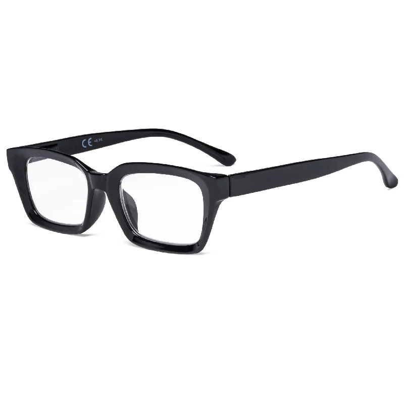 Fashionable Thicker Frame Reading Glasses Square Design R9106-A