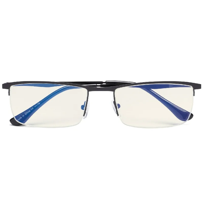 Half-rim Metal Blue Light Filter Reading Glasses 1-CG1614