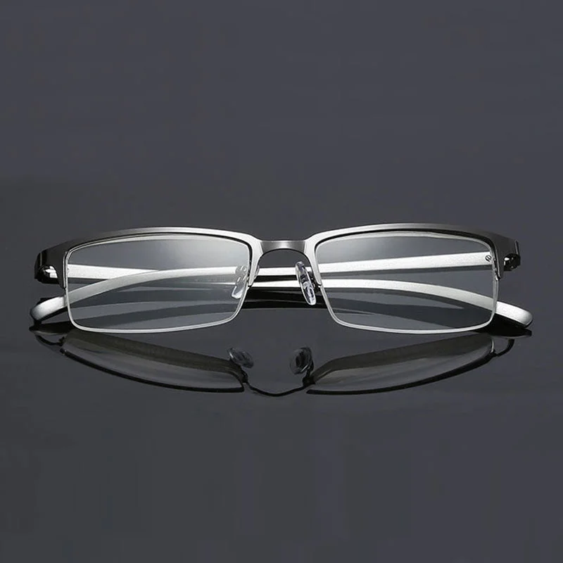 Hotochki Unisex Semi Rim Alloy Frame Non Spherical Lens Reading Glasses Xm073