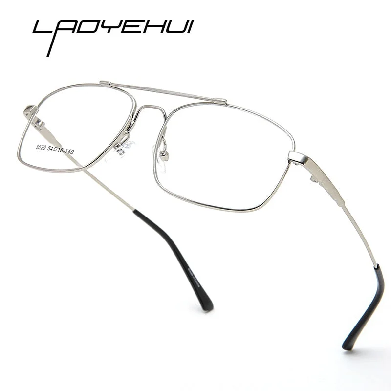 Laoyehui Men's Eyeglasses Square Titanium Reading Glasses 3029a