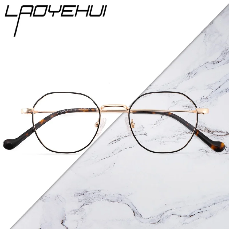 Laoyehui Unisex Full Rim Round Alloy Frame Eyeglasses 8824