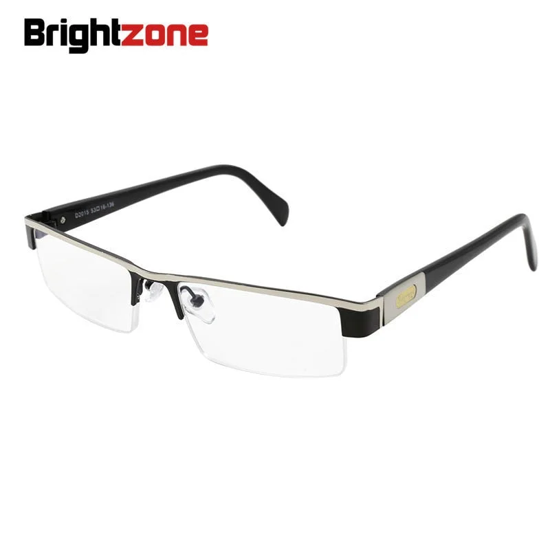 Brightzone Full Rim Square Men's Reading Glasses Titanium Alloy D2015