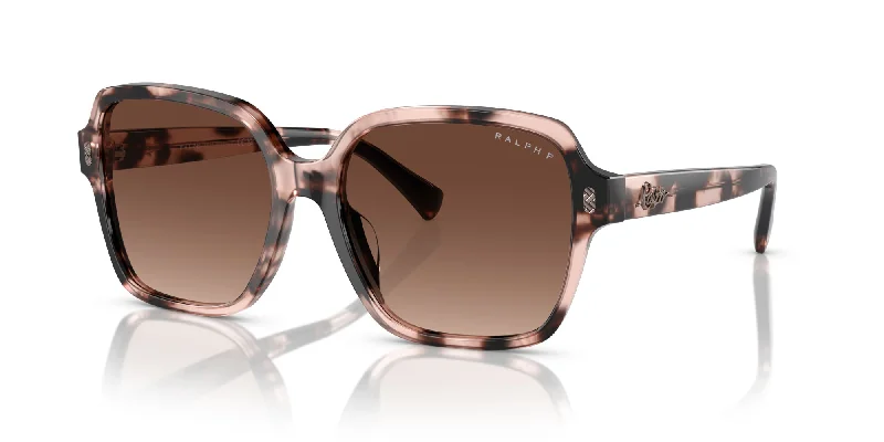 Shiny Pink Havana/Brown Gradient Polarised