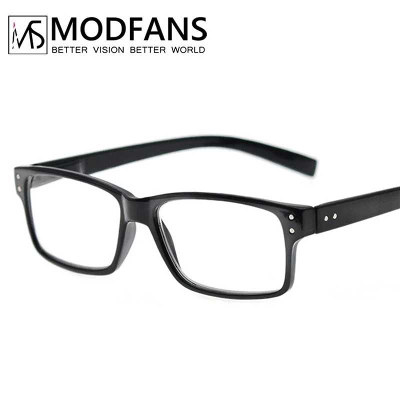 Modfans Unisex Full Rim Rectangle Polycarbonate Reading Glasses R0341