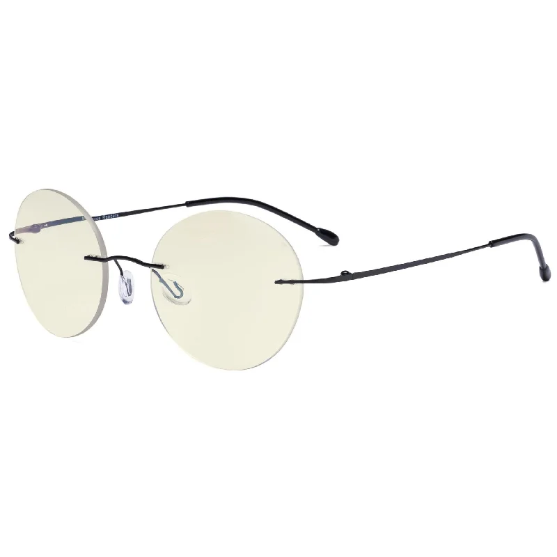 Rimless Round Multifocus Progressive Reading Glasses MWK9910