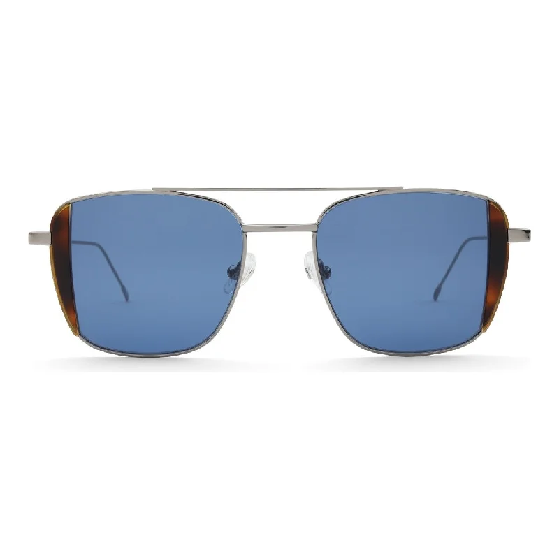 Gunmetal / Havana - Blue Lens