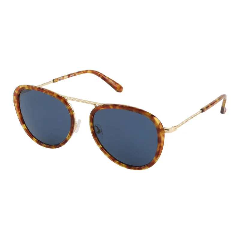 Amber Havana / Gold - Blue Lens