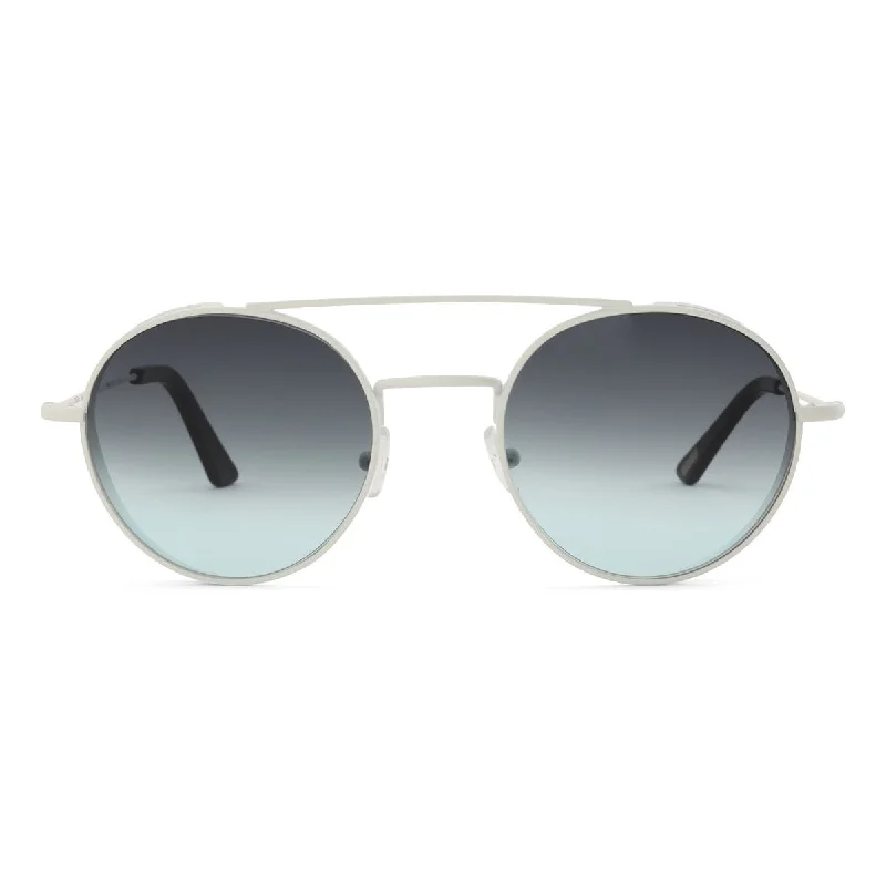 Matte White - Grey / Turquoise Gradient Lens