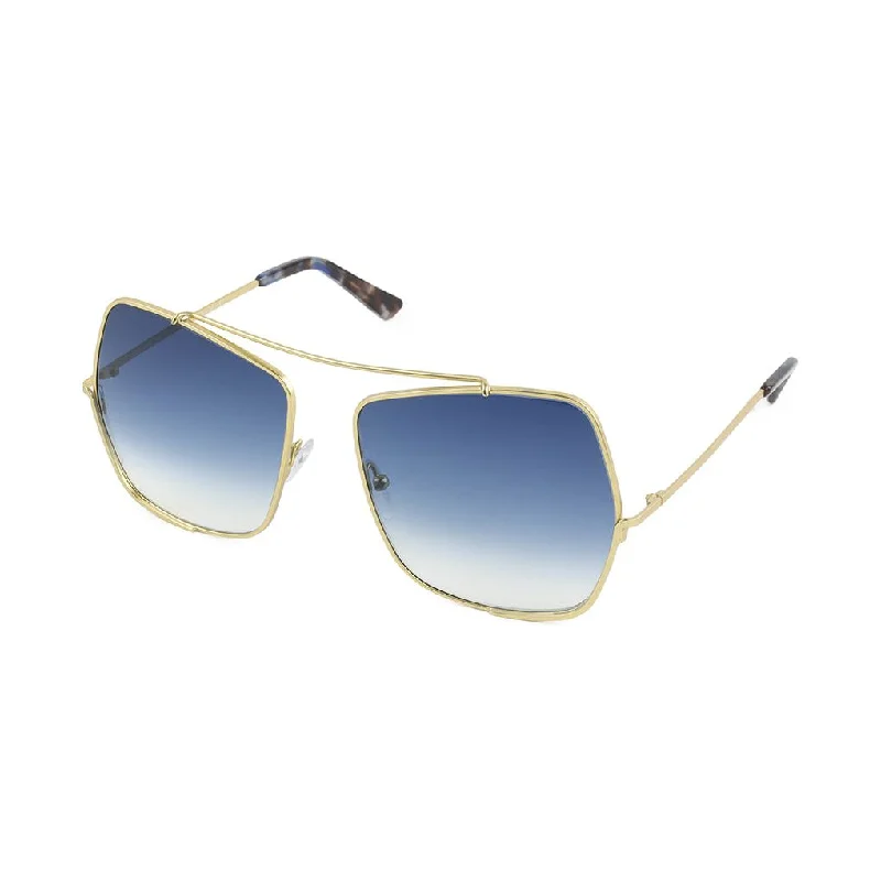 Matte Gold - Blue Gradient Lens