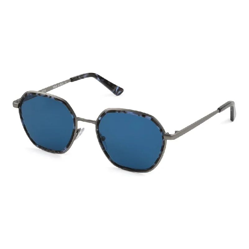 Blue Tortoise / Matte Gunmetal - Dark Blue Lens