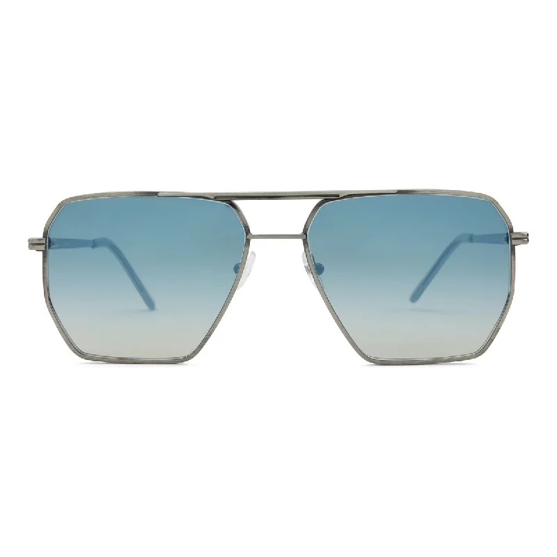 Antique Gunmetal - Blue Gradient Mirror Lens