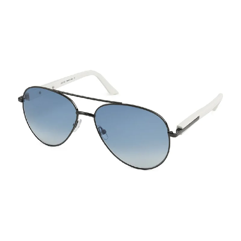 Gunmetal / White - Lt. Blue Gradient Lens