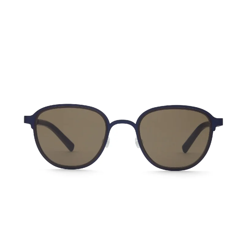 Matte Navy / Brown - Brown Lens