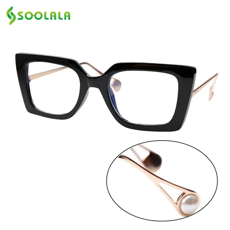 Soolala Women's Full Rim Cat Eye Acetate Alloy Reading Glasses 0792