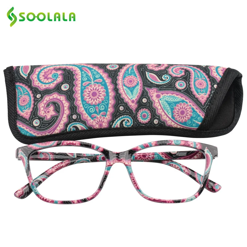 Soolala Brand Unisex Square Tr 90 Alloy Reading Glasses 49617