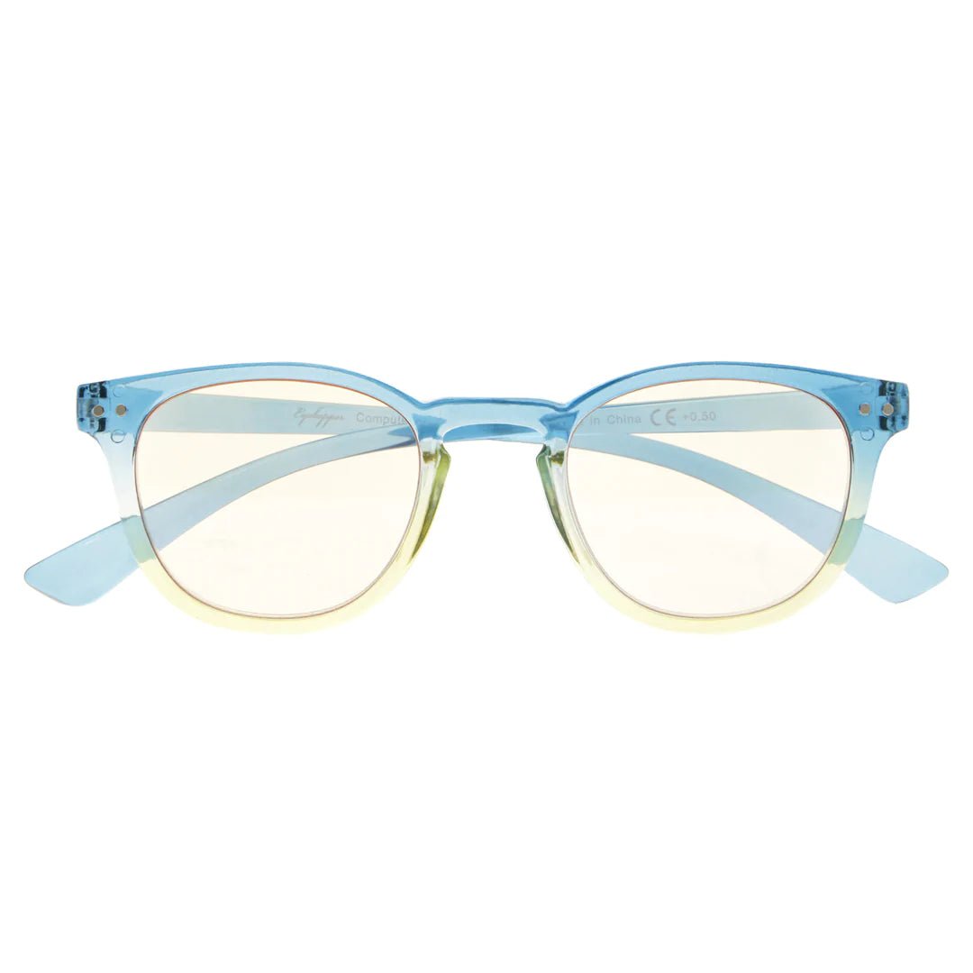 Oval Glasses Stylish Blue Light Filter Readers 1-CG144