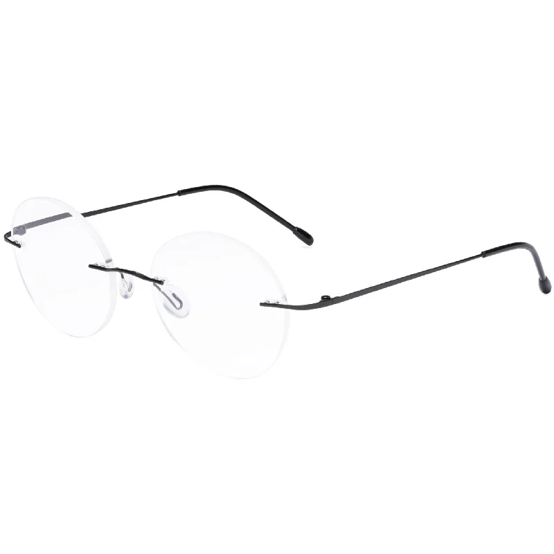 Stylish Round Frameless Reading Glasses Rimless Readers RWK9910