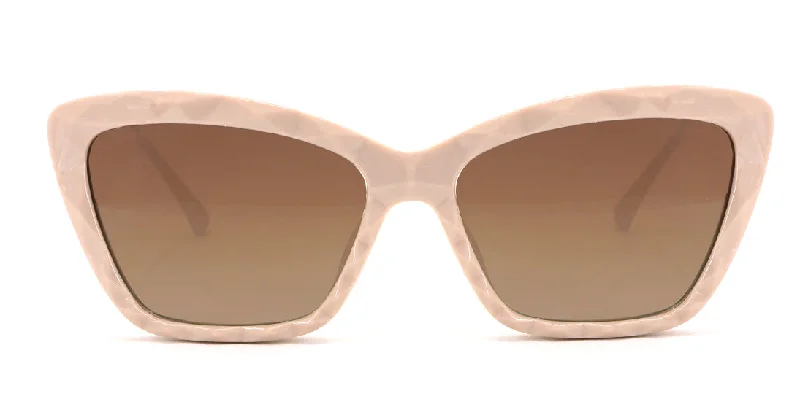 Fashionable Metal Plastic Clip-on Sunglasses 7748 Tan