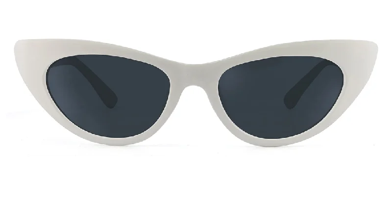 Beautiful Acetate Cat-eye Sunglasses P6327 White