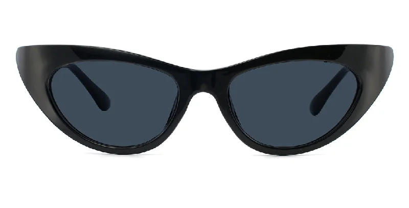 Beautiful Acetate Cat-eye Sunglasses P6327 Black