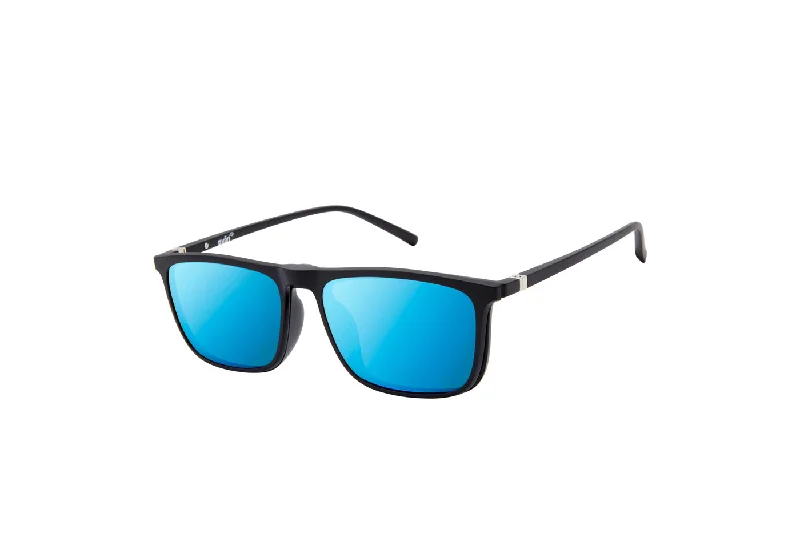 VC-4 Matte Black with Polarized Blue Mirror Clip