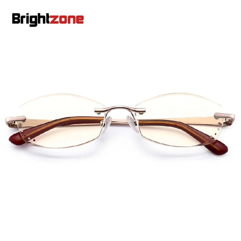 Brightzone Women's Rimless Square Alloy Reading Glasses S822