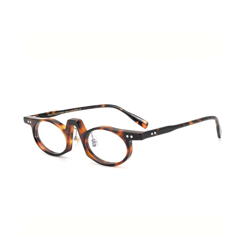 Yujo Unisex Full Rim Small Oval Acetate Reading Glasses HP236