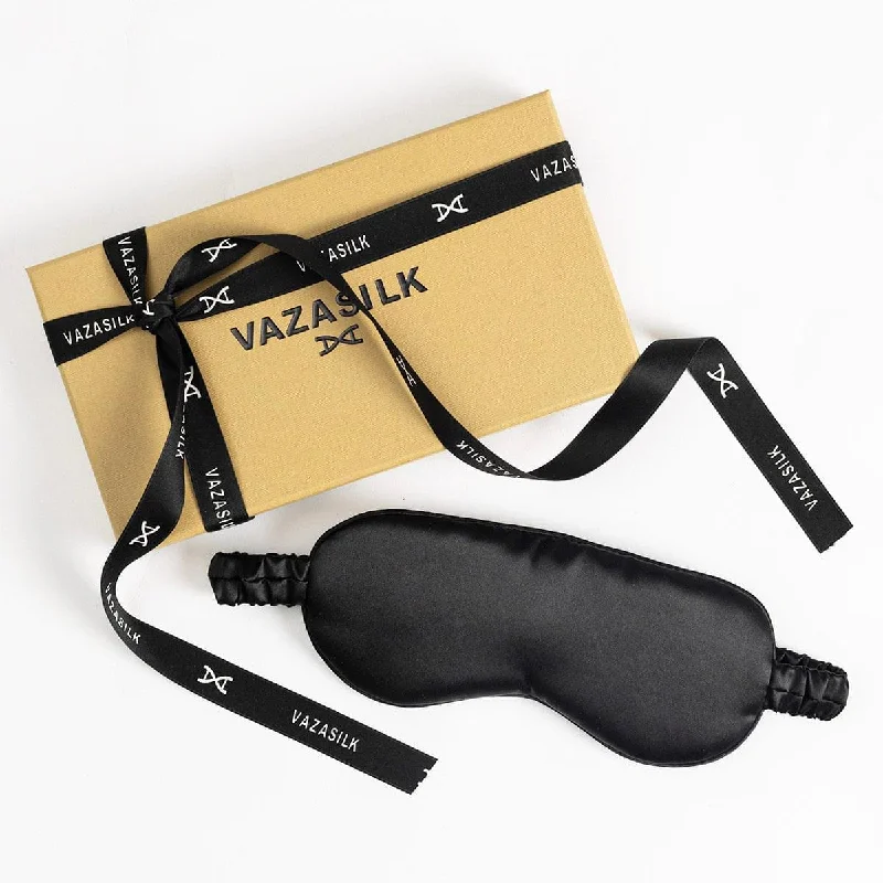 22 Momme Silk Sleep Eye Mask - Black