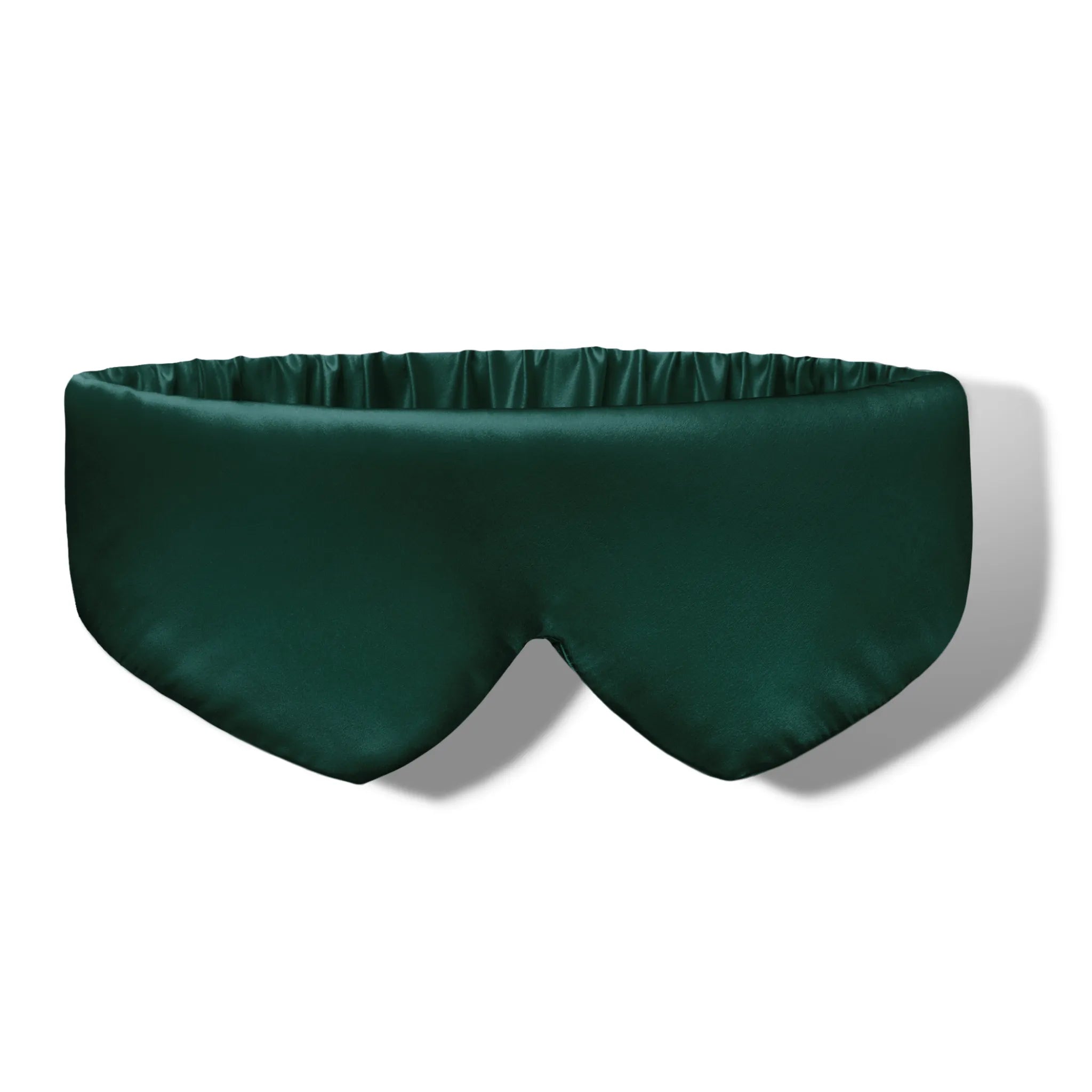 Green Silk Eye Mask – Deep Emerald