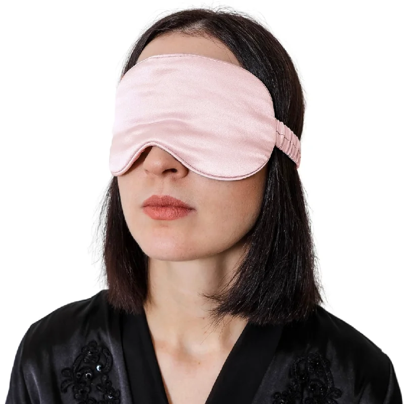 Rejuvenating Silk Sleep Mask - Blush Pink Eye Cover