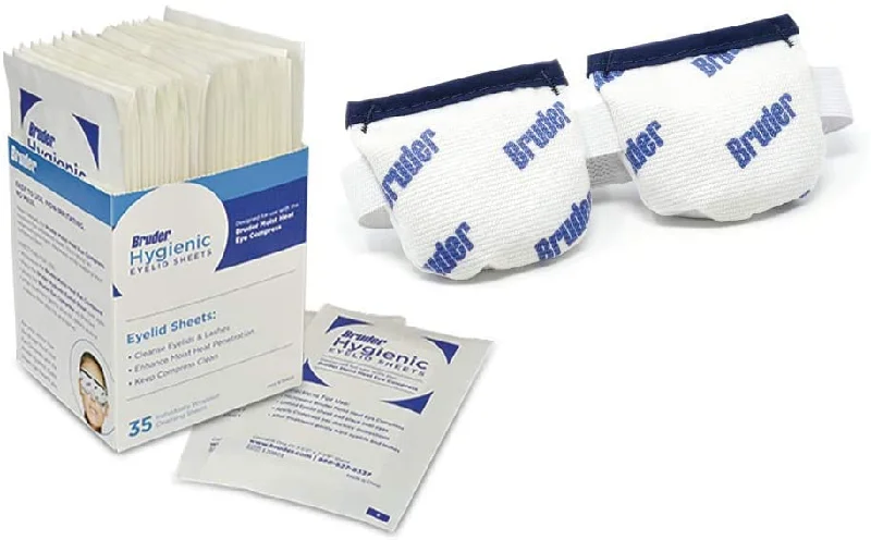 COMBO OFFER Bruder Dry Eye Mask & Eyelid Sheets (1 Mask and 1 Box of EyeLid Sheets)