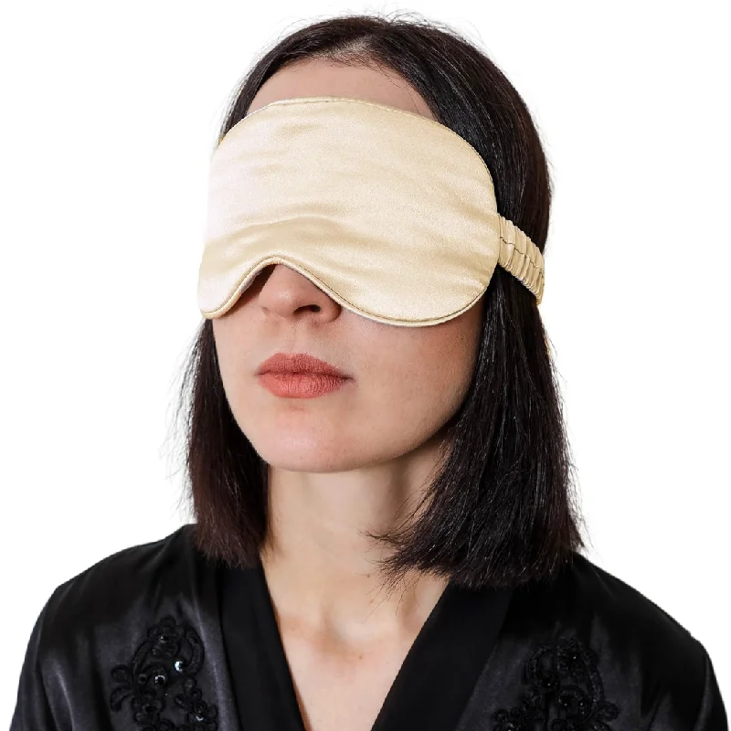 Rejuvenating Silk Sleep Mask - Champagne Eye Cover