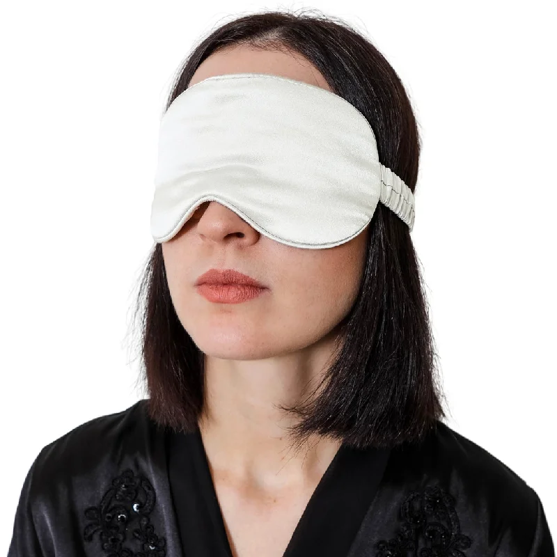 Rejuvenating Silk Sleep Mask - Ivory Eye Cover