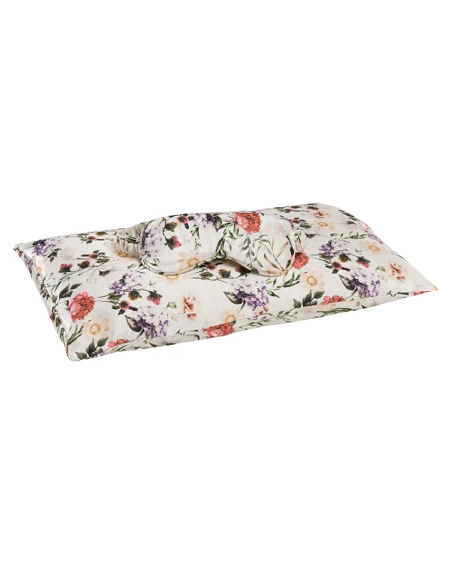 Jana Set - Silk Pillow Case & Eye Mask in Ravello Florals