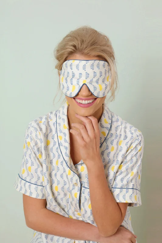 Mulberry Silk Eye Mask - Kochi Blue