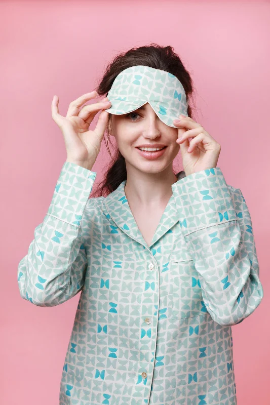 Mulberry Silk Eye Mask - Varanasi Blue