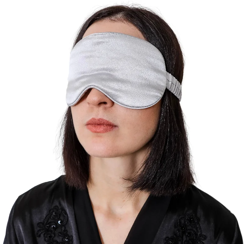 Rejuvenating Silk Sleep Mask - Silver Eye Cover